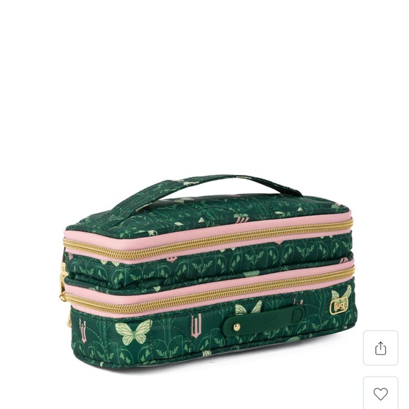 NWT Wicked x Lug Double Decker Cosmetic Case in Friends For Good 💚🩷 - Picture 5 of 10